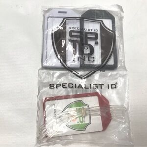 5 Pack Specialist ID Premium Rigid Airline Luggage Tag Holders w Worm Loops 6"